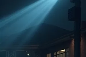 《长风过境》封面：高空铁塔与翻涌的云层